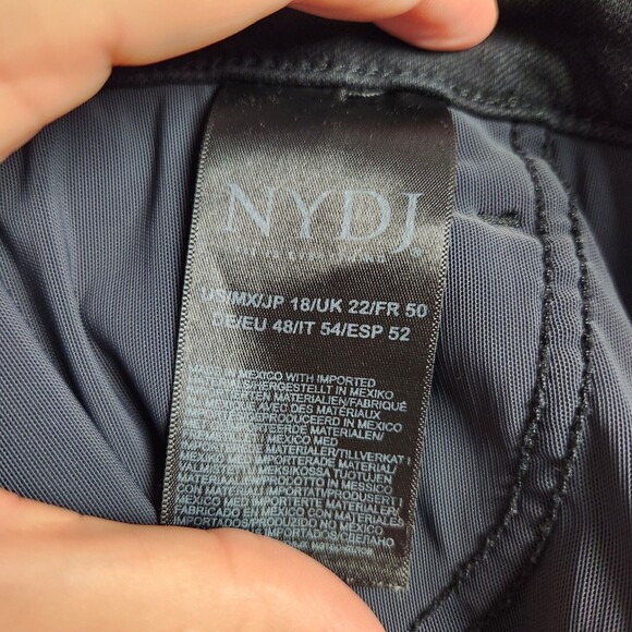 NYDJ Not Your Daughter Black Curves 360 CFOZ2637 Slim High Rise Jeans SIZE 18 - Picture 14 of 16
